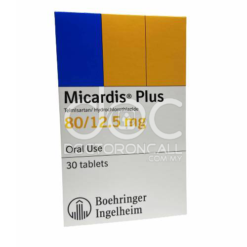 Micardis Plus 80/12.5mg Tablet 10s (strip) - DoctorOnCall Farmasi Online