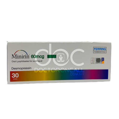 Minirin 60mcg Oral Lyophilisate 30s - DoctorOnCall Online Pharmacy