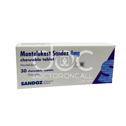 Sandoz Montelukast 4mg Tablet 30s - DoctorOnCall Online Pharmacy