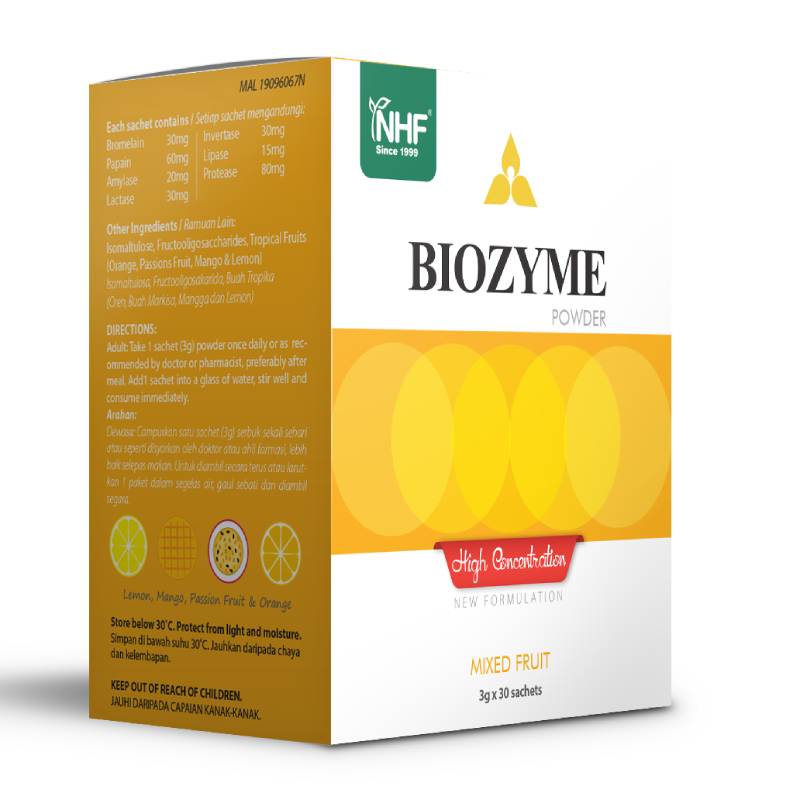 NHF Biozyme Mixed Fruits Sachet 30s - DoctorOnCall Online Pharmacy