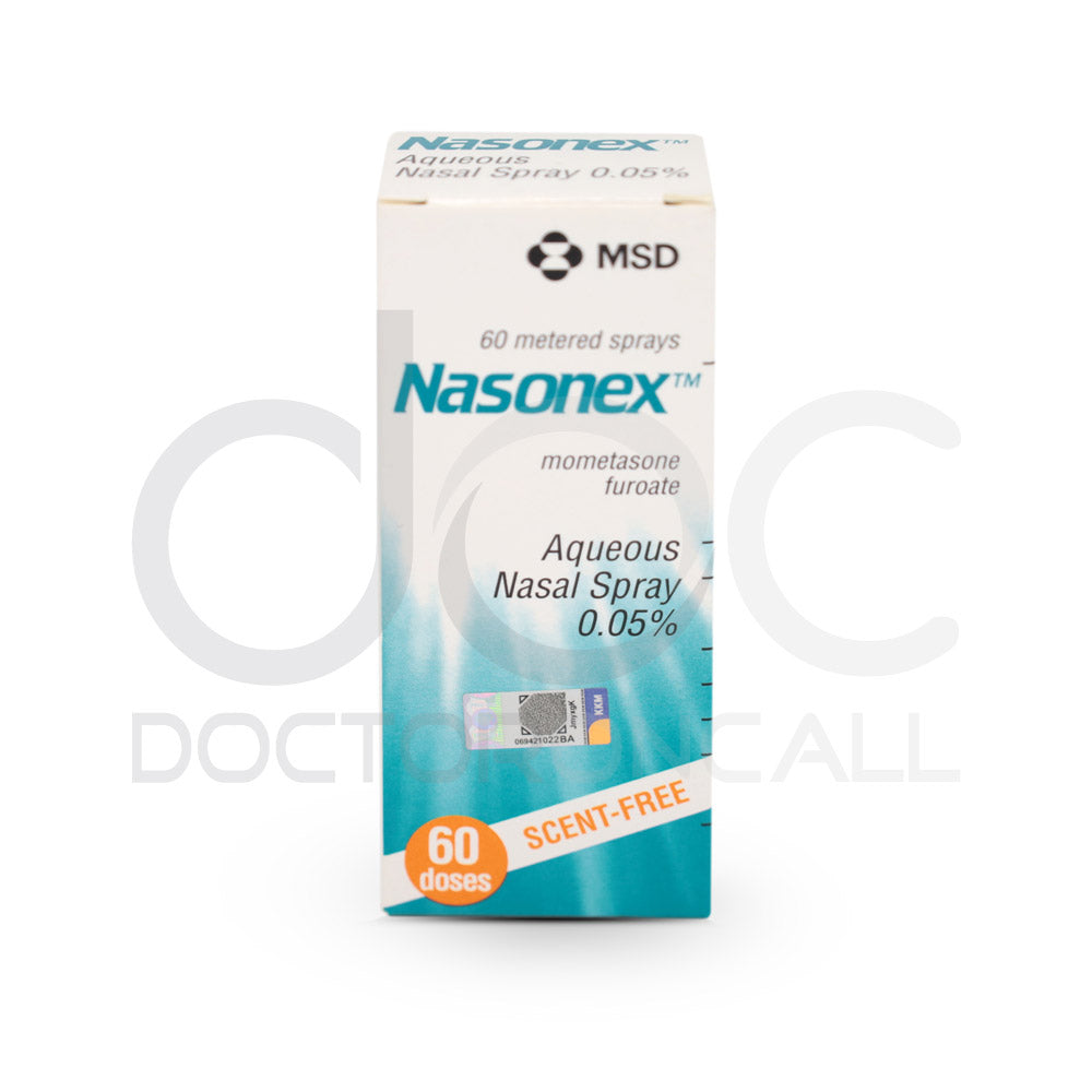 Nasonex 0.05% Aqueous Nasal Spray 60 doses - DoctorOnCall Farmasi Online