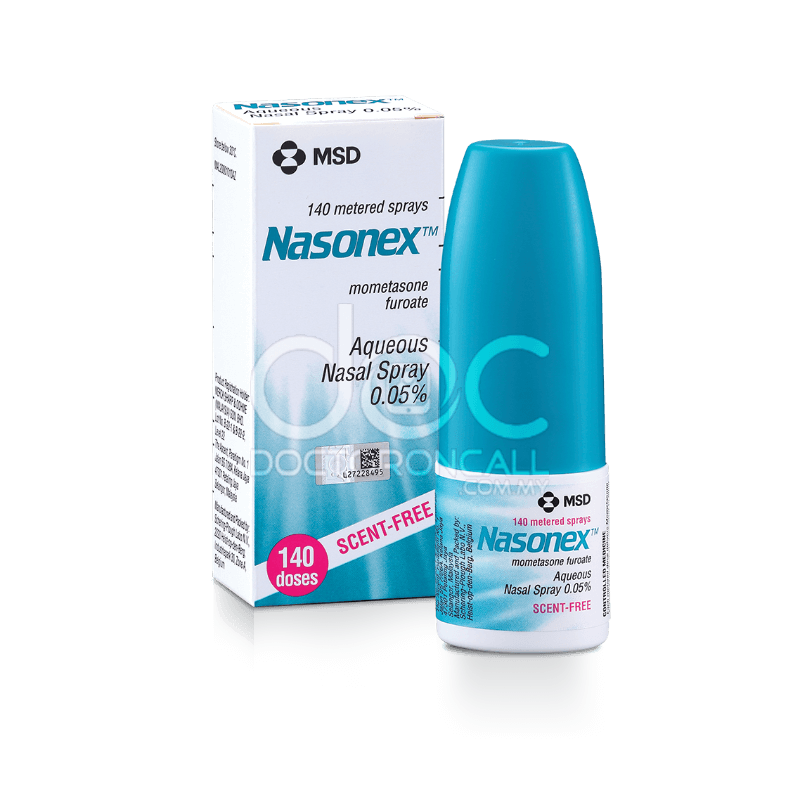 Nasonex 0.05% Aqueous Nasal Spray 140 doses - DoctorOnCall Online Pharmacy
