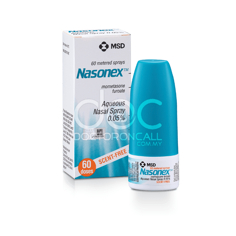 Nasonex 0.05% Aqueous Nasal Spray 140 doses - DoctorOnCall Farmasi Online