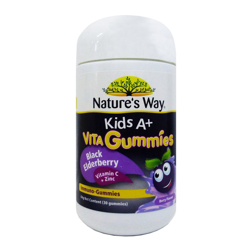 Nature's Way Kids A+ Black Elderberry Vita Gummies 30s - DoctorOnCall Farmasi Online