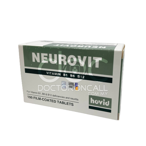 Hovid Neurovit Tablet - 100s - DoctorOnCall Farmasi Online