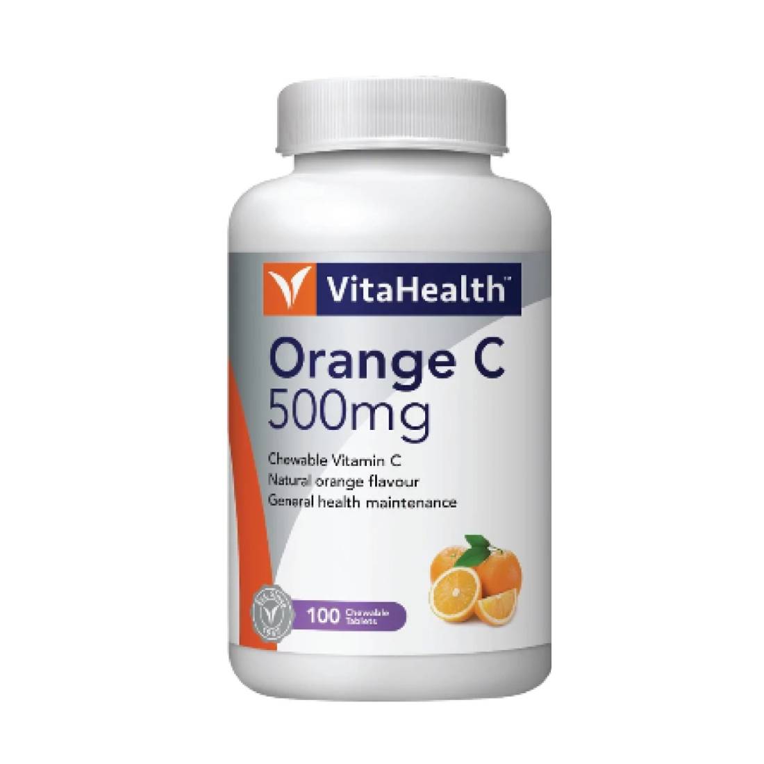 VitaHealth Orange C 500mg Chewable Tablet 100s - DoctorOnCall Farmasi Online