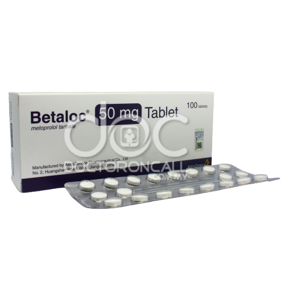 Betaloc 50mg Tablet 20s (strip) - DoctorOnCall Farmasi Online