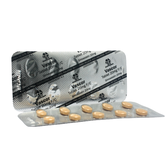 Duopharma Vascor 20mg Tablet - 120s - DoctorOnCall Online Pharmacy