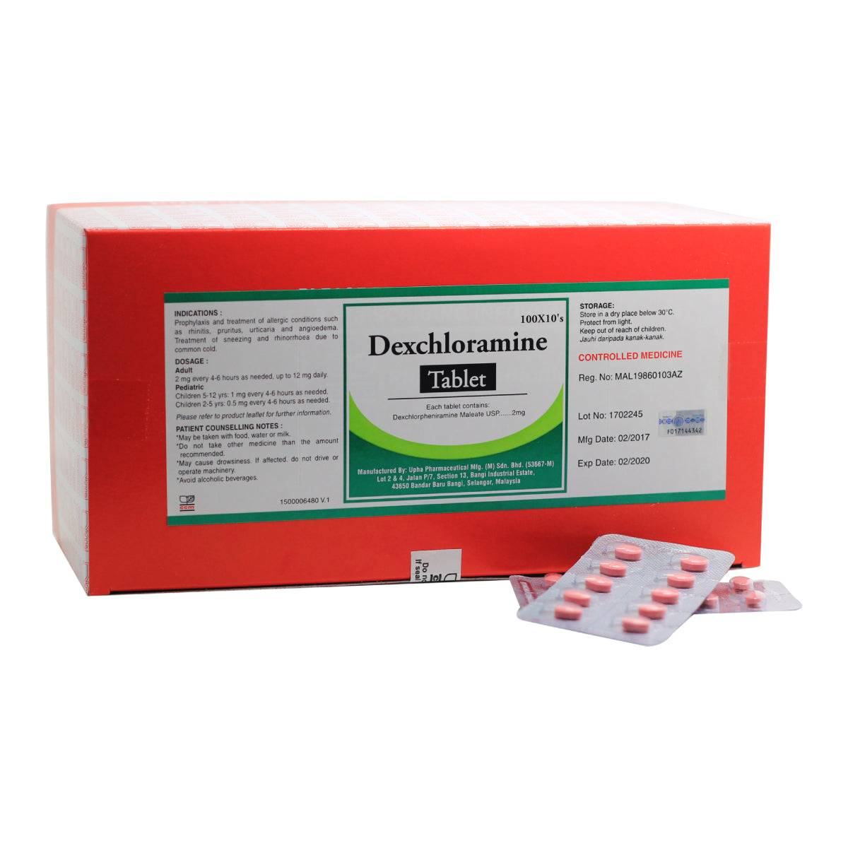 Dexchloramine 2mg Tablet 10s (strip) - DoctorOnCall Online Pharmacy