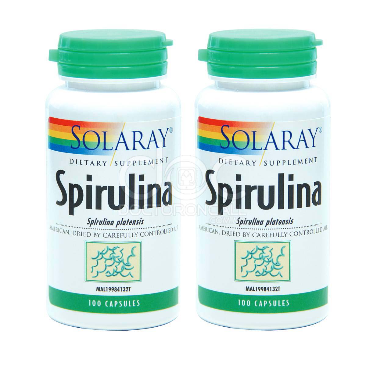 Solaray Spirulina Capsule 100s x2 - DoctorOnCall Farmasi Online