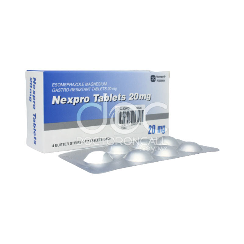 Nexpro 20mg Tablet 7s (strip) - DoctorOnCall Farmasi Online