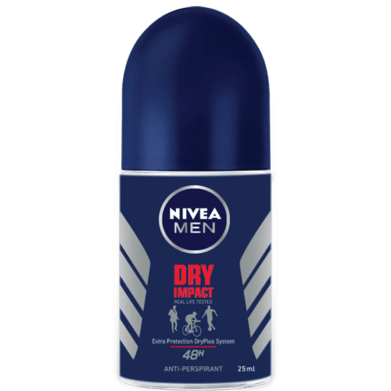 Nivea (Men) Dry Impact Roll On 50ml x2 - DoctorOnCall Farmasi Online