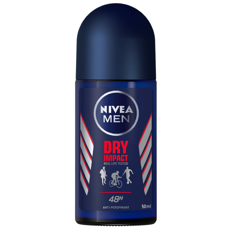 Nivea (Men) Dry Impact Roll On 50ml - DoctorOnCall Farmasi Online