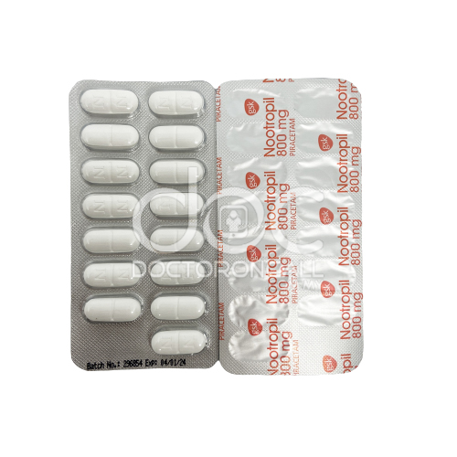 Nootropil 800mg Tablet 15s (strip) - DoctorOnCall Online Pharmacy