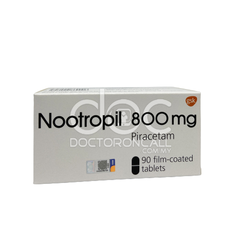 Nootropil 800mg Tablet 15s (strip) - DoctorOnCall Online Pharmacy