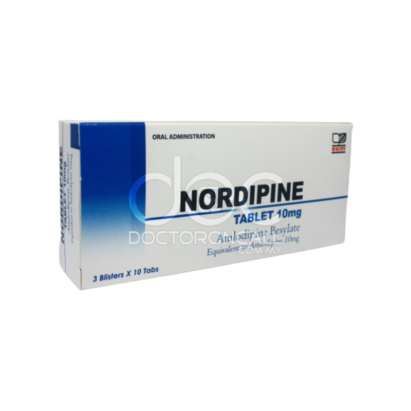 Nordipine 10mg Tablet 30s - DoctorOnCall Farmasi Online