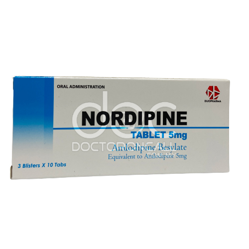 Nordipine 5mg Tablet 30s - DoctorOnCall Farmasi Online