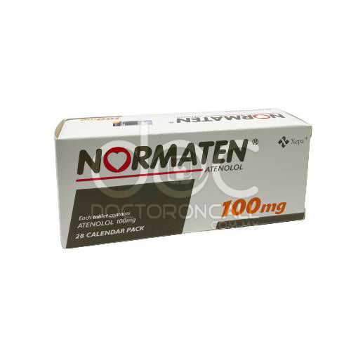 Normaten 100mg Tablet 28s - DoctorOnCall Farmasi Online