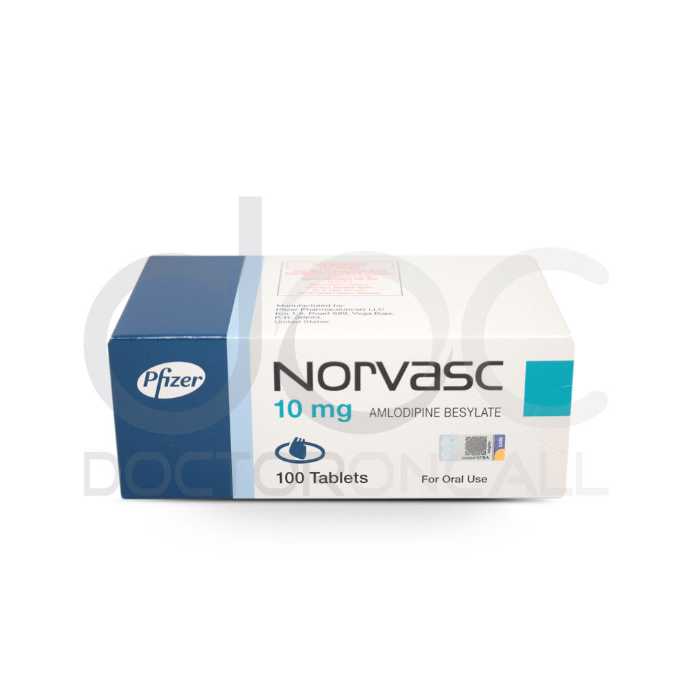 Norvasc 10mg Tablet 100s - DoctorOnCall Online Pharmacy