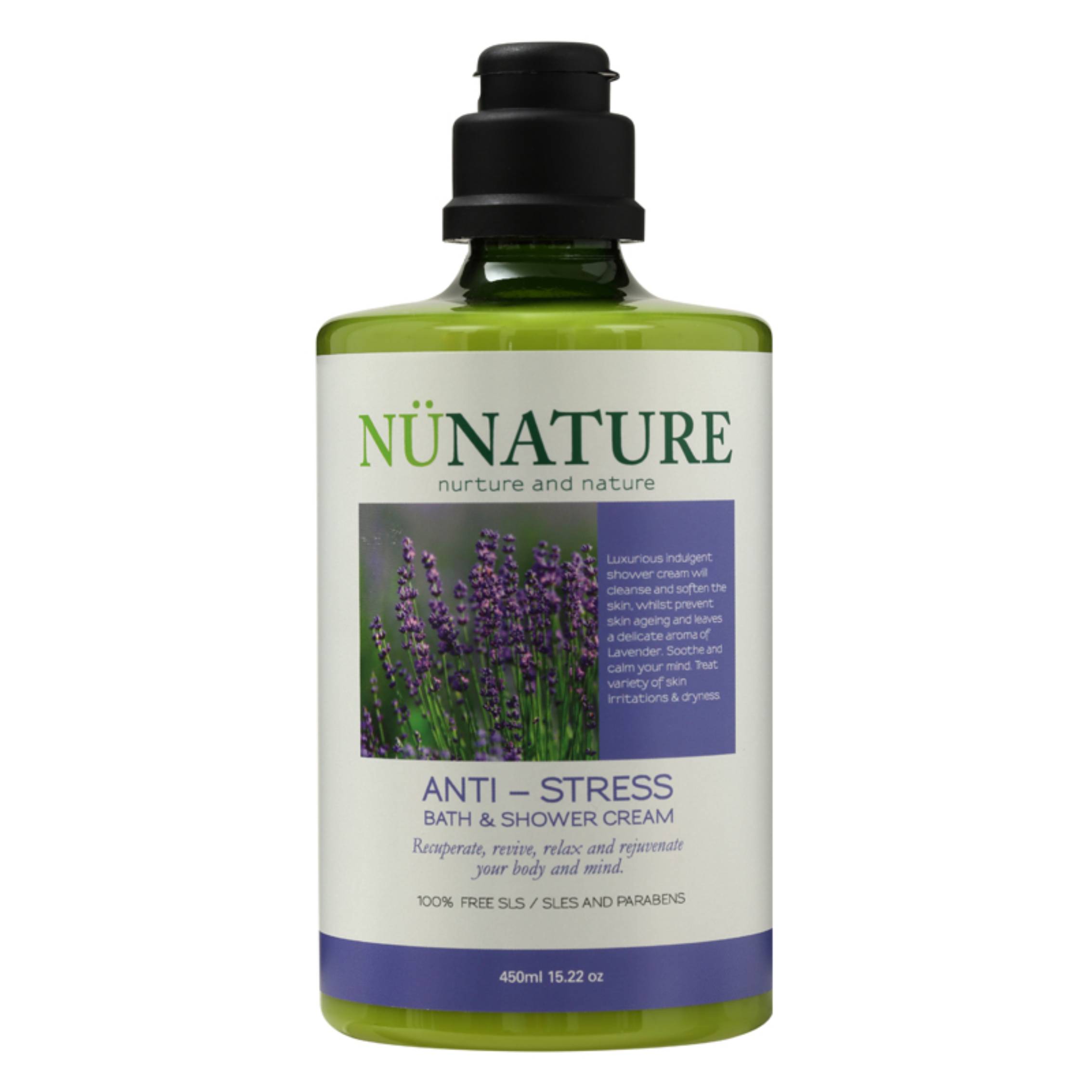 Nunature Anti-Stress Bath & Shower Cream 450ml - DoctorOnCall Farmasi Online