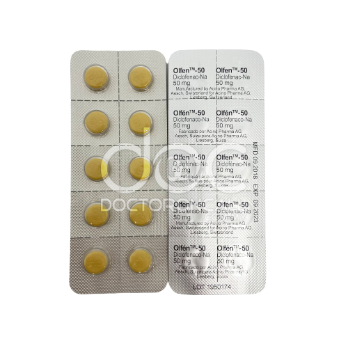 Olfen-50 Tablet 10s (strip) - DoctorOnCall Online Pharmacy