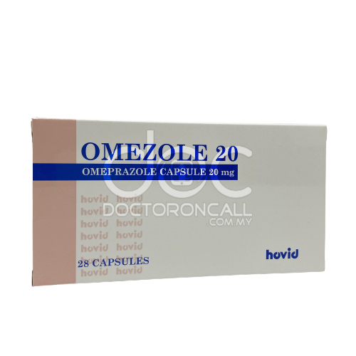 Omezole 20mg Capsule 7s (strip) - DoctorOnCall Online Pharmacy