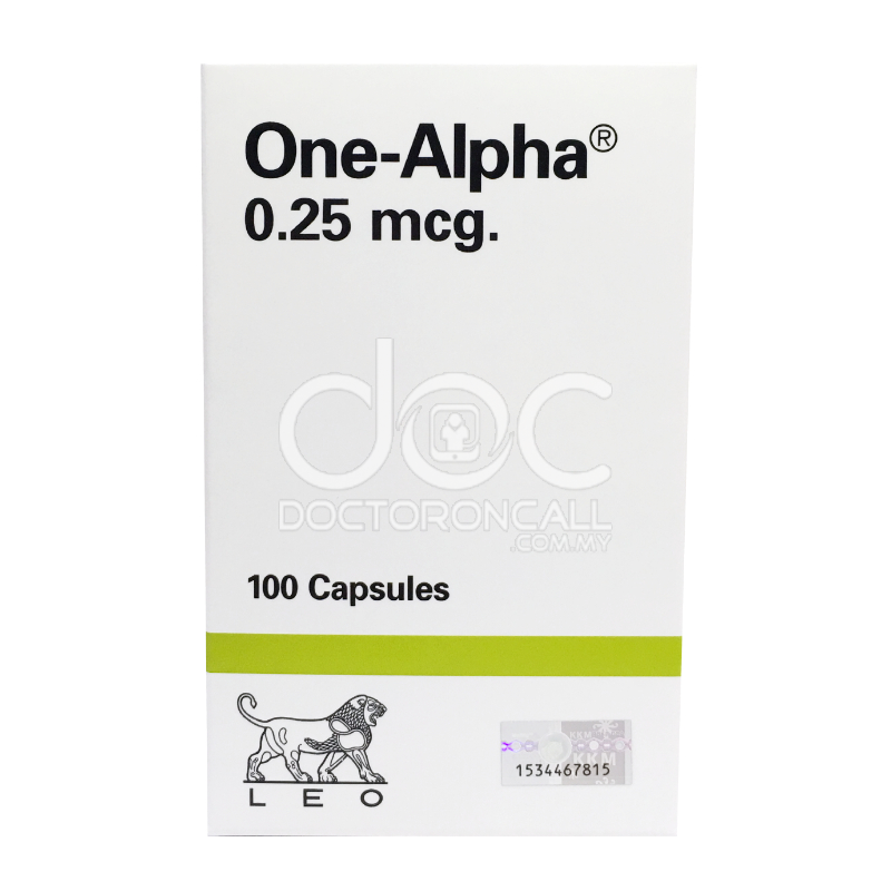 One-Alpha 0.25mcg Capsule 100s - DoctorOnCall Farmasi Online