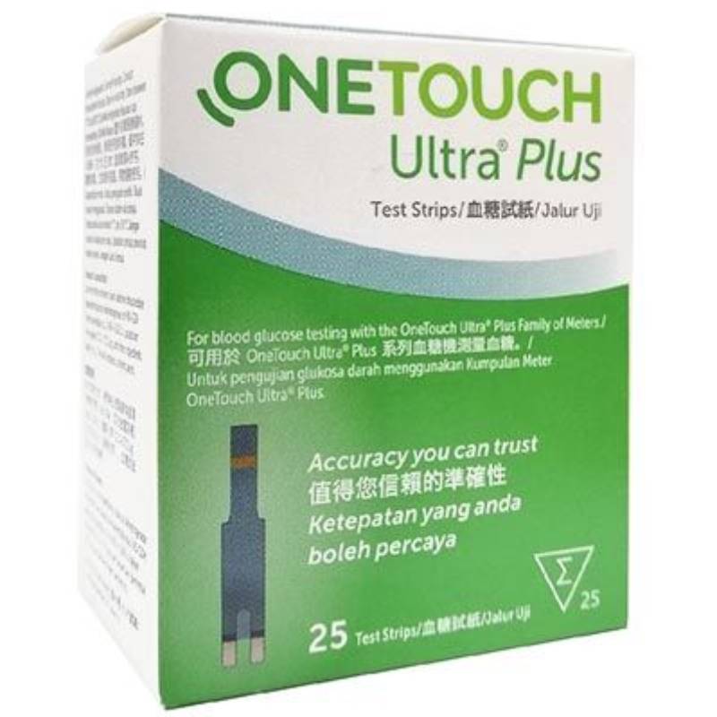 OneTouch Ultra Plus Strip 25s - DoctorOnCall Online Pharmacy