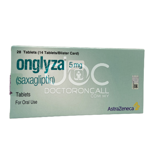 Onglyza 5mg Tablet 14s (strip) - DoctorOnCall Farmasi Online