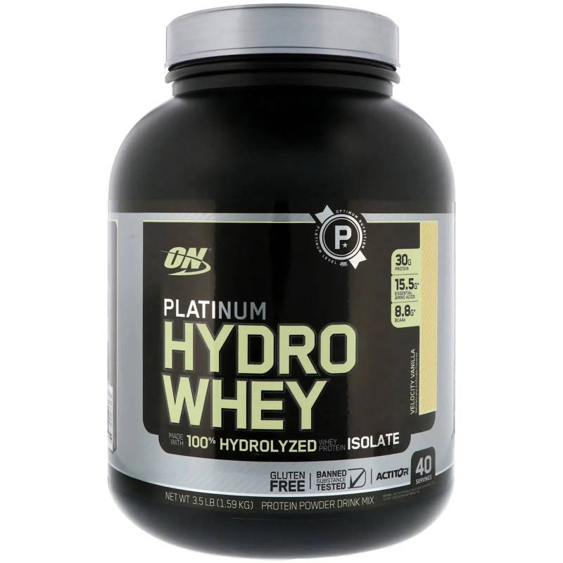 Optimum Nutrition Platinum Hydro Whey Velocity Vanilla Powder 1590g - DoctorOnCall Farmasi Online