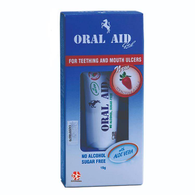 Oral Aid Gel Strawberry 15g - DoctorOnCall Farmasi Online