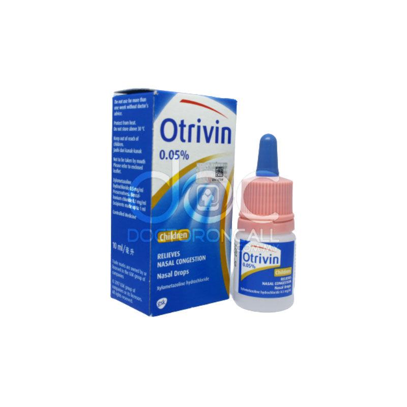 Otrivin 0.05% Nasal Drop 10ml - DoctorOnCall Farmasi Online