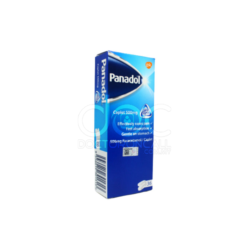 Panadol 500mg Optizorb Formulation Caplet - 36s - DoctorOnCall Farmasi Online