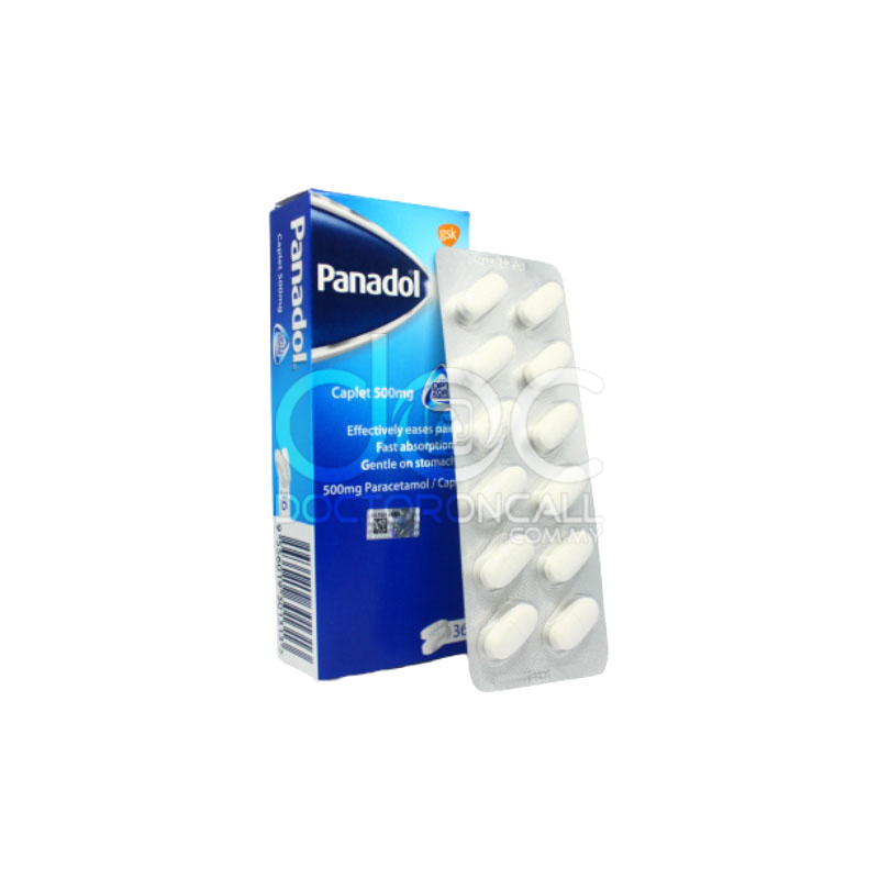 Panadol 500mg Optizorb Formulation Caplet 12s (strip) - DoctorOnCall Online Pharmacy