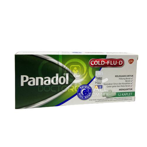 Panadol Cold & Flu D Caplet 12s - DoctorOnCall Farmasi Online