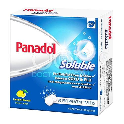 Panadol Soluble (Lemon Flavour) 20s - DoctorOnCall Farmasi Online