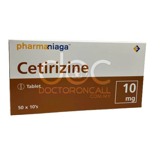 Pharmaniaga Cetirizine 10mg Tablet - DoctorOnCall Online Pharmacy