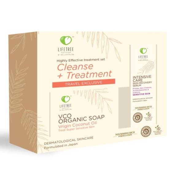Lifetree Highly Effective Skin Treatment Set: VCO Organic Soap + Skin Recovery Serum 100g + 20ml - DoctorOnCall Farmasi Online