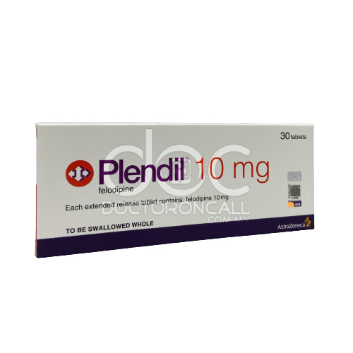 Plendil 10mg Tablet 15s (strip) - DoctorOnCall Farmasi Online