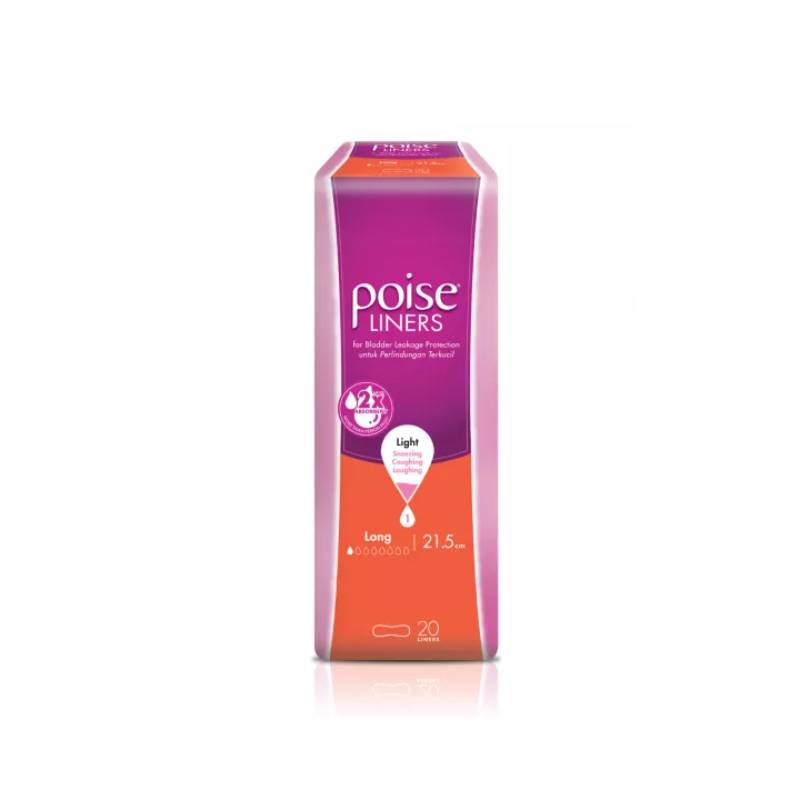 Poise Long 21.5cm Liner - 10s - DoctorOnCall Online Pharmacy