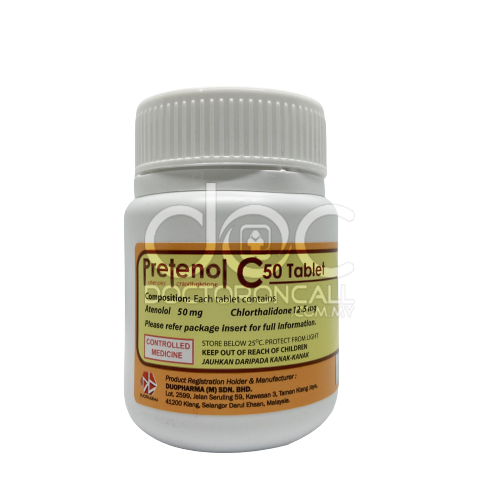 Pretenol C 50mg Tablet 30s - DoctorOnCall Online Pharmacy