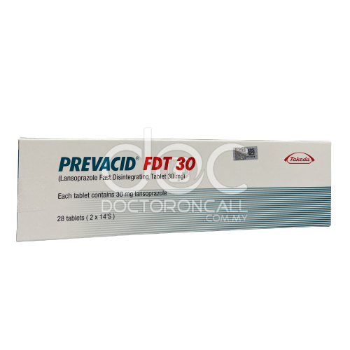 Prevacid FDT 30mg Tablet 14s (strip) - DoctorOnCall Farmasi Online