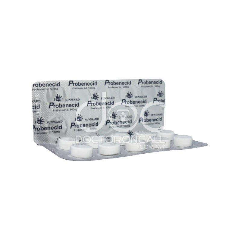 Sunward Probenecid 500mg Tablet 10s (strip) - DoctorOnCall Farmasi Online