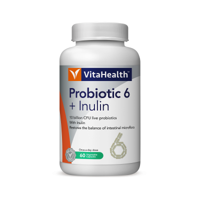 VitaHealth Probiotic 6 + Inulin Capsule 60s + 30s - DoctorOnCall Farmasi Online