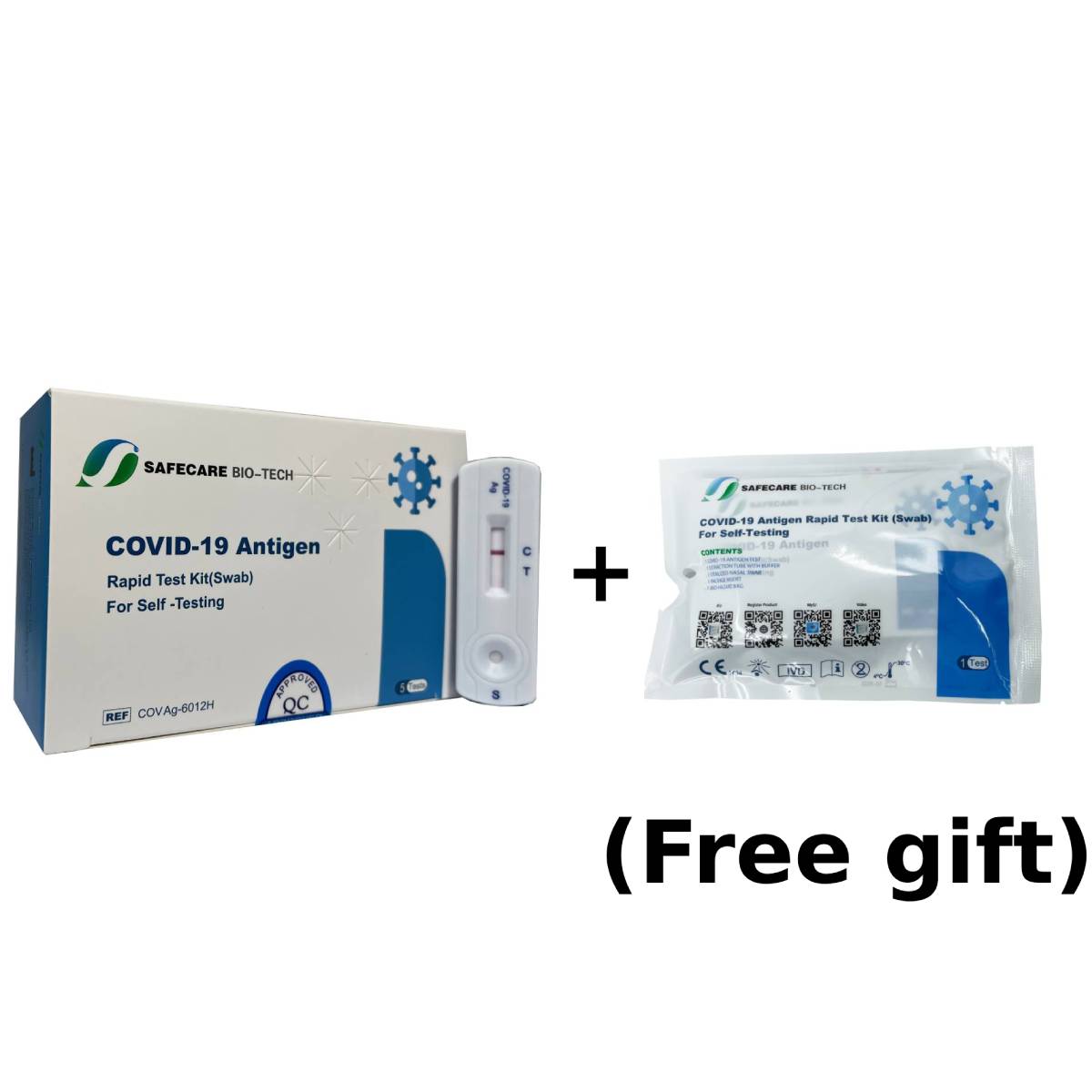 Safecare COVID-19 Antigen Rapid Test Kit (Swab) For Self Testing 5s + 1s - DoctorOnCall Online Pharmacy