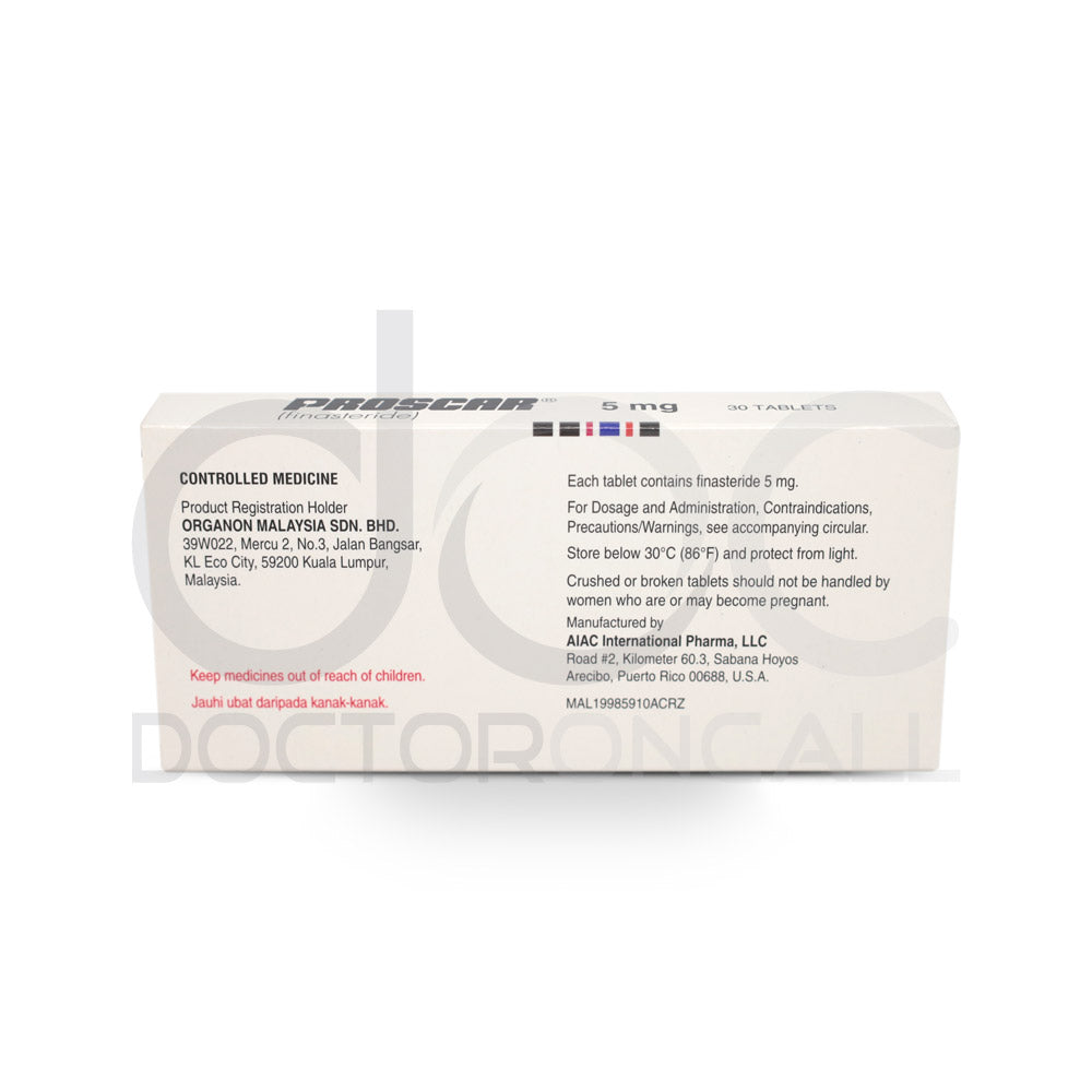 Proscar 5mg Tablet 15s (strip) - DoctorOnCall Farmasi Online
