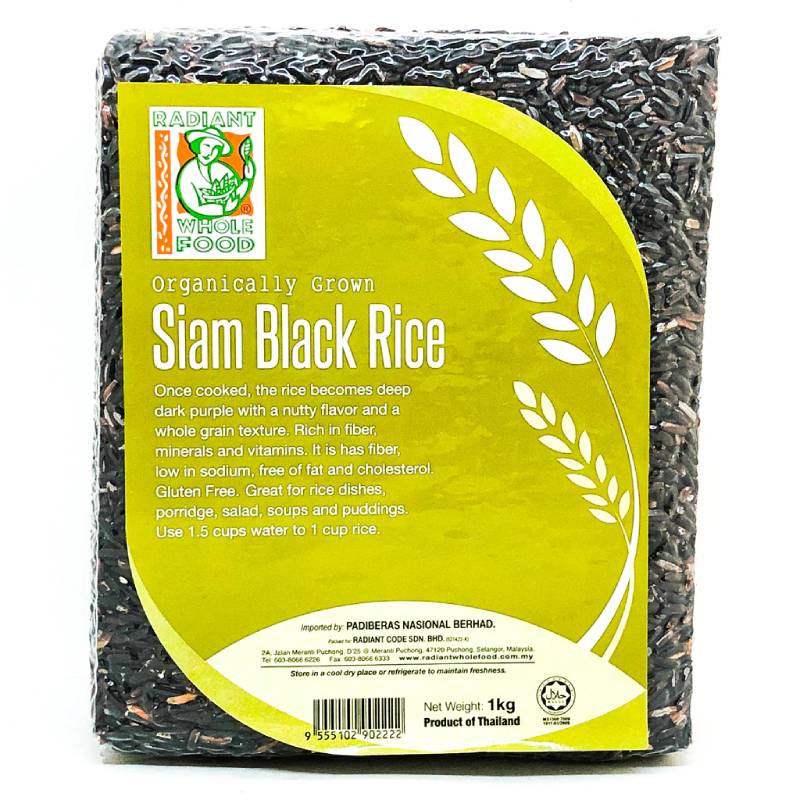 Radiant Organic Siam Black Rice 1kg - DoctorOnCall Farmasi Online