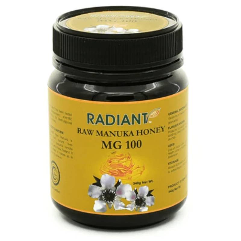 Radiant Raw Manuka Honey MG 100 Natural 340g - DoctorOnCall Online Pharmacy