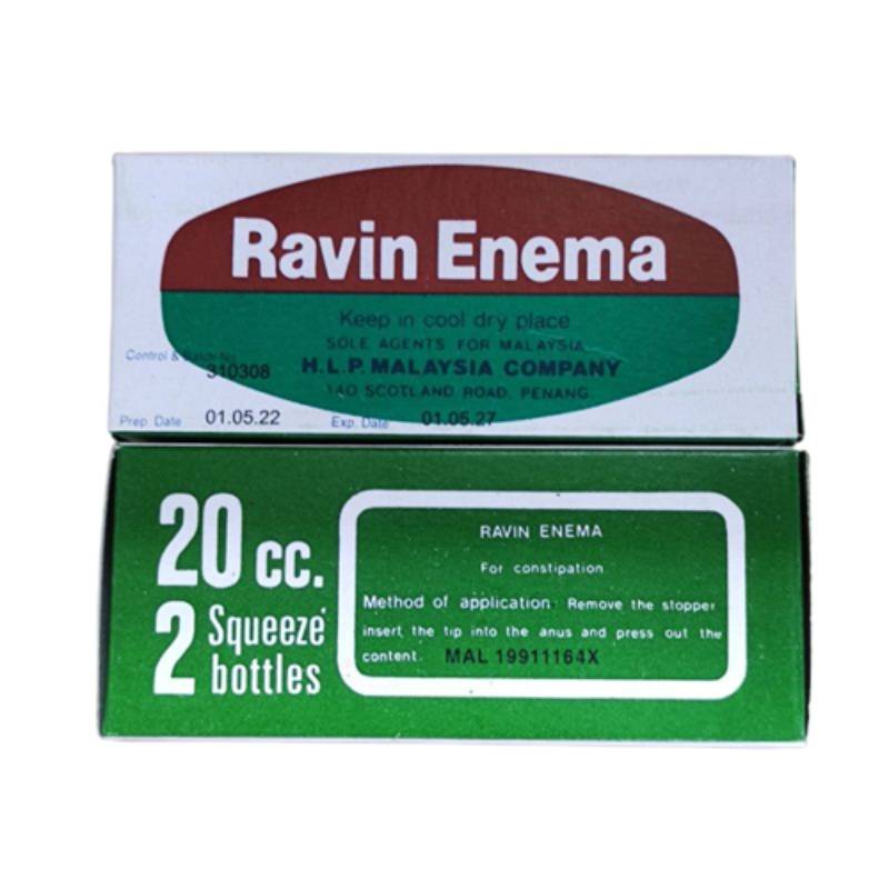Ravin Enema - 20ml x2 - DoctorOnCall Online Pharmacy