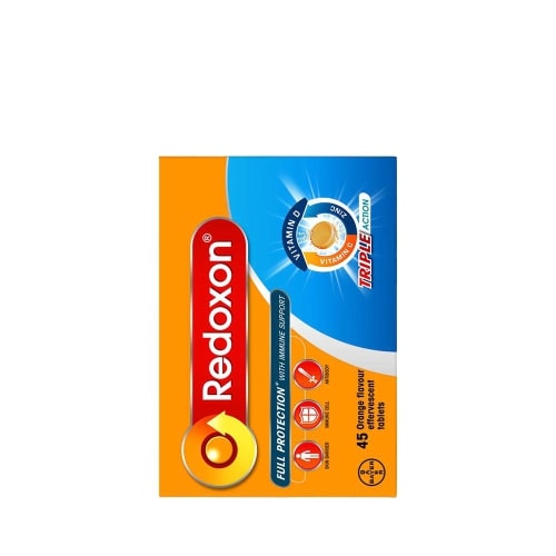 Redoxon Triple Action Vitamin C+Zinc Effervescent Tablet (Orange) 30s - DoctorOnCall Farmasi Online